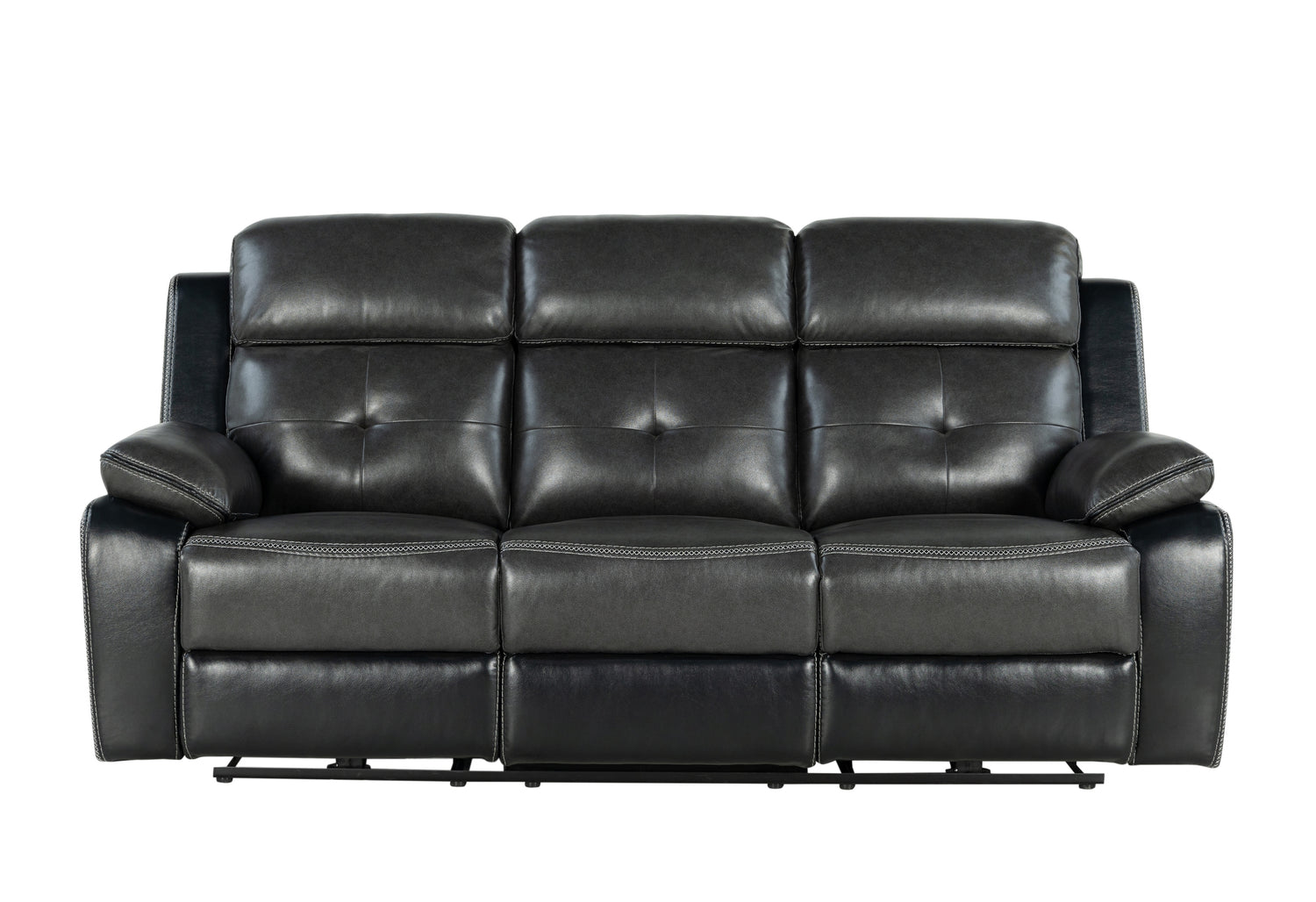 U5050 Blanche Charcoal/Black Power Reclining Sofa | Global Furniture USA