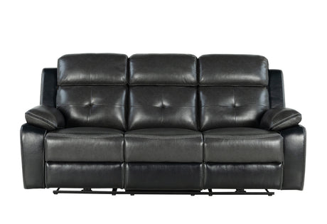 U5050 Blanche Charcoal/Black Power Reclining Sofa | Global Furniture USA