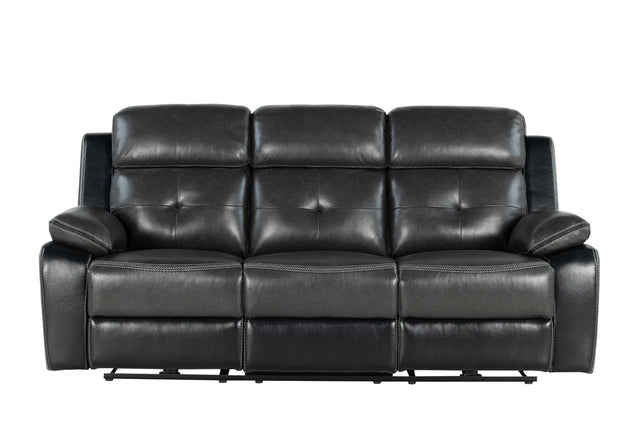 U5050 Blanche Charcoal/Black Power Reclining Sofa | Global Furniture USA