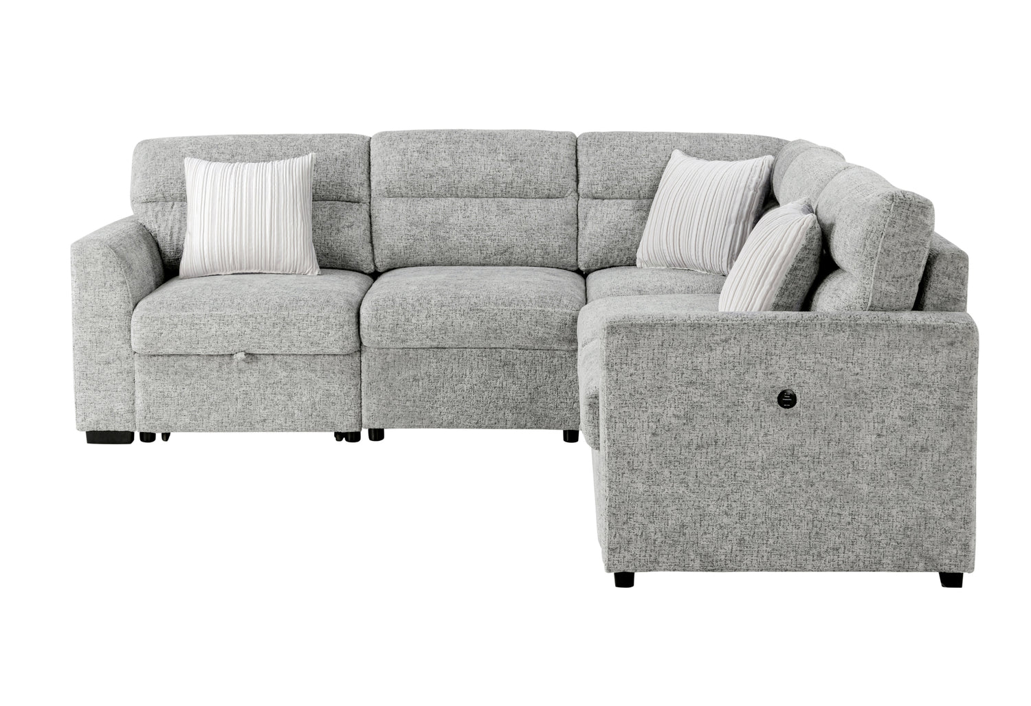 U9401 Nickel Sectional With 3 Pillows | Global Furniture USA