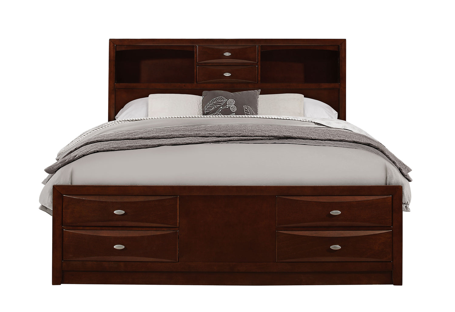 Linda Merlot Queen Bed with Storage Drawers – Global Furniture USA