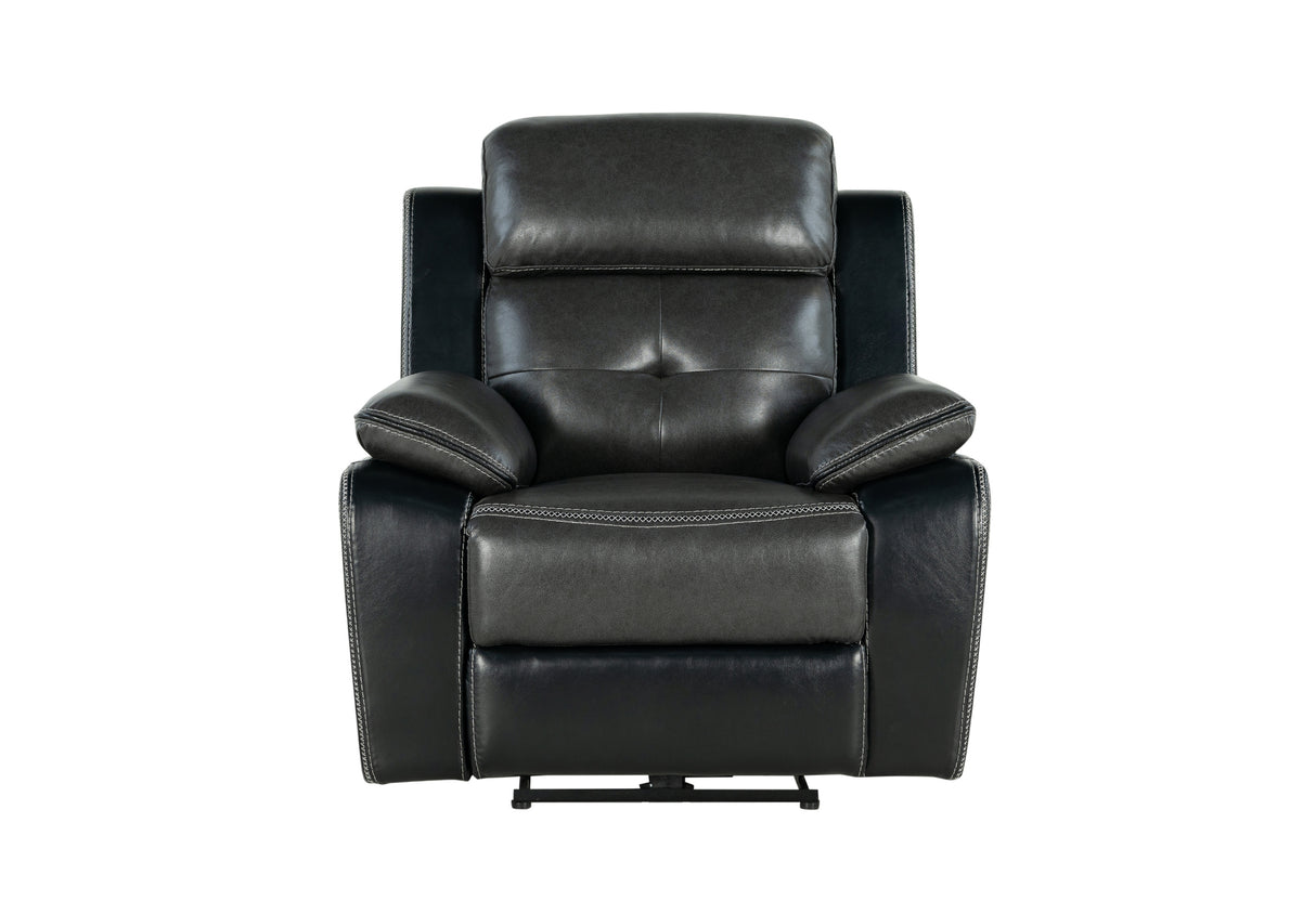 U5050 Blanche Charcoal/Black Power Recliner | Global Furniture USA