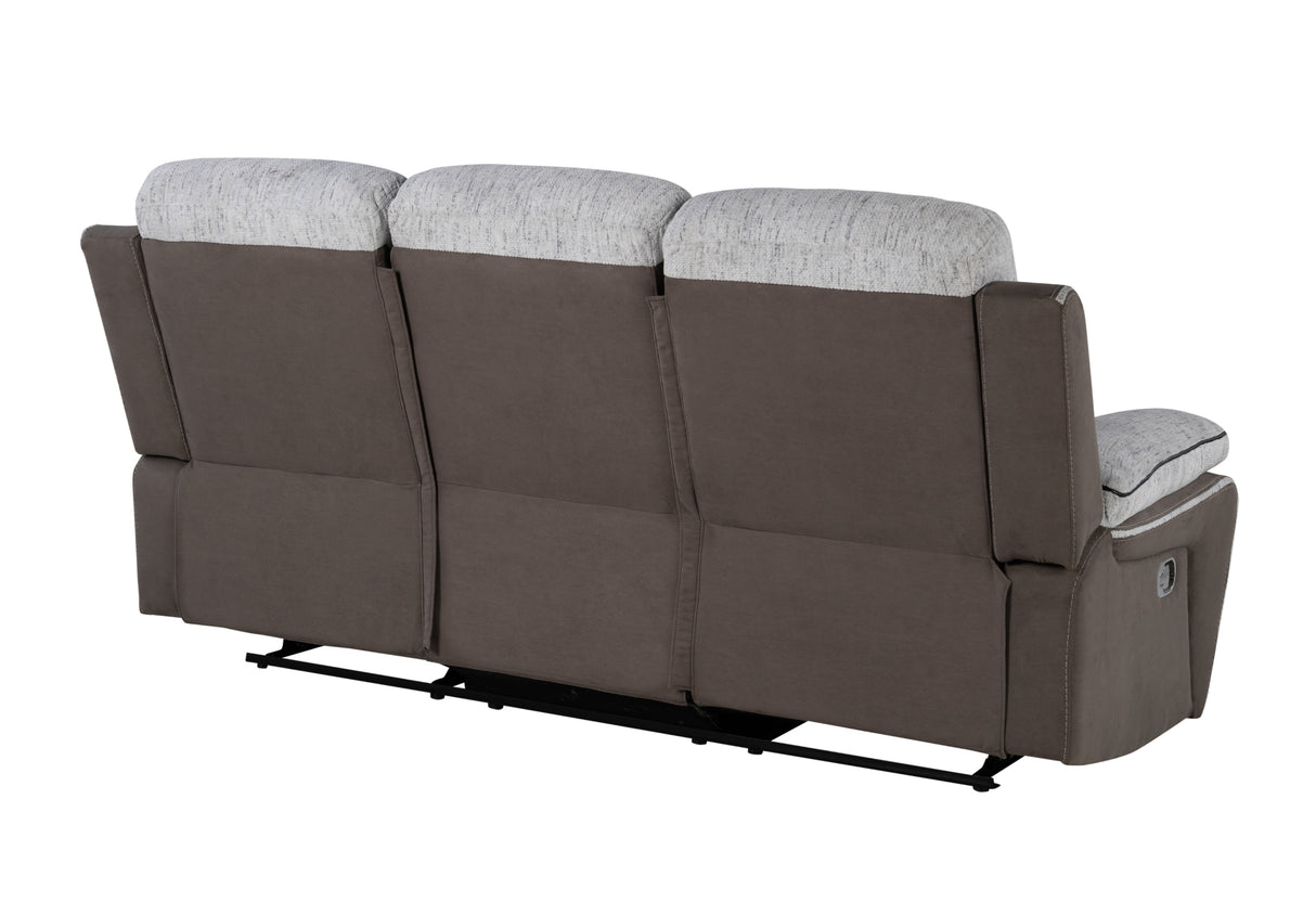 U5050 Light Grey/Dark Grey 30 Reclining Sofa | Global Furniture USA