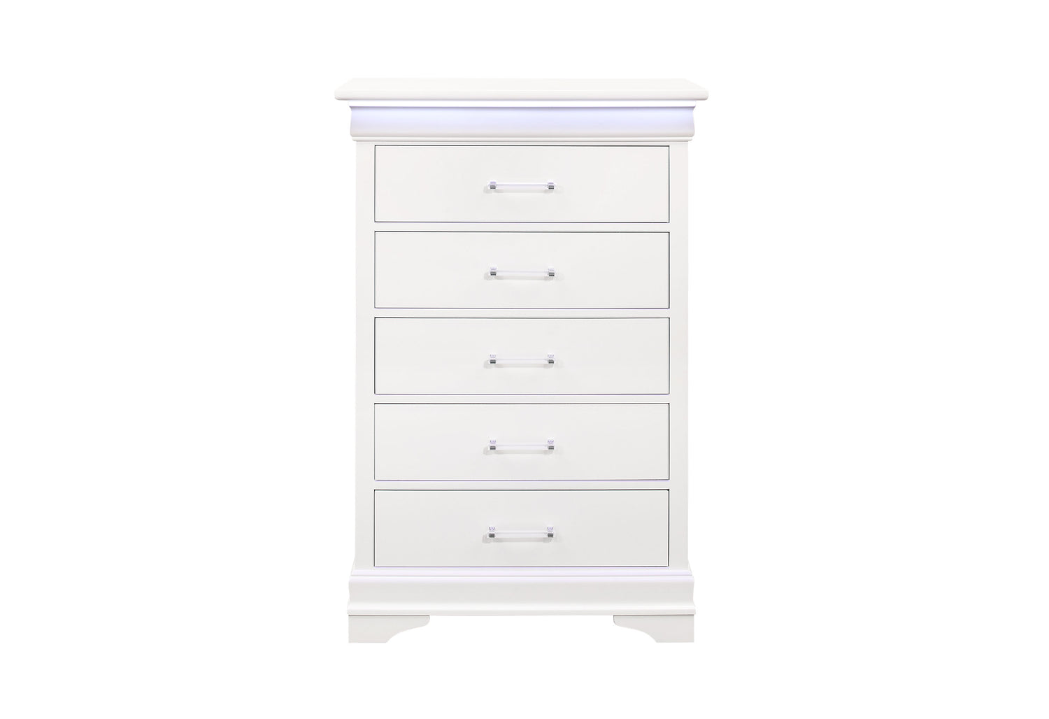 Charlie White Chest With Led | Global - Home Elegance USA
