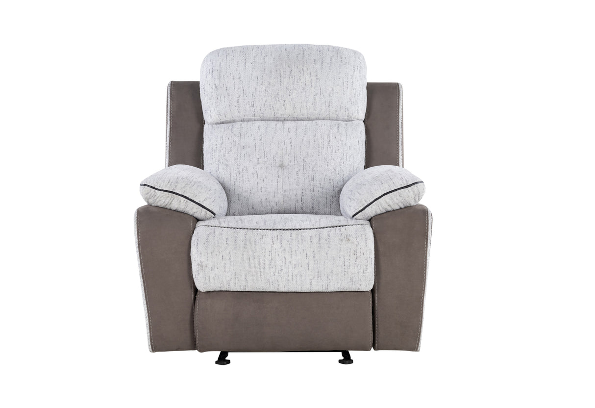 U5050 Light Grey/Dark Grey 30 Glider Recliner | Global Furniture USA