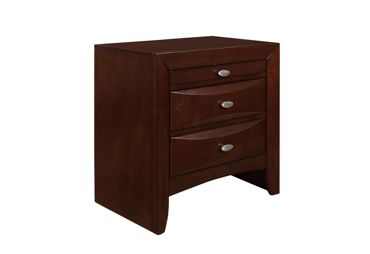 Linda New Merlot Nightstand | Global Furniture USA - Home Elegance USA