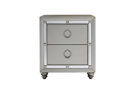 Riley Silver Nightstand | Global Furniture USA
