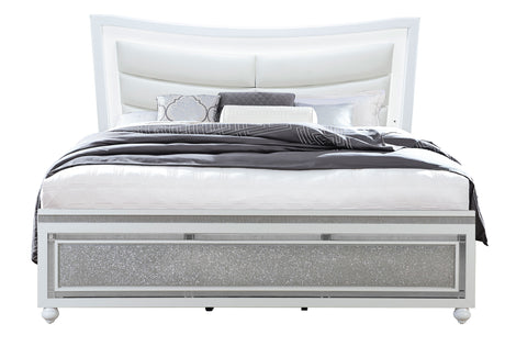 Collete White Queen Bed | Global - Home Elegance USA