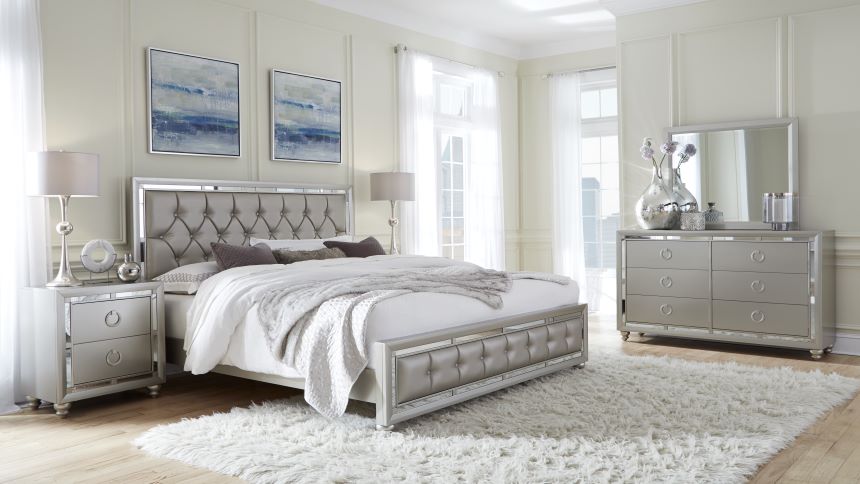 Riley Silver King Bed In A Box | Global