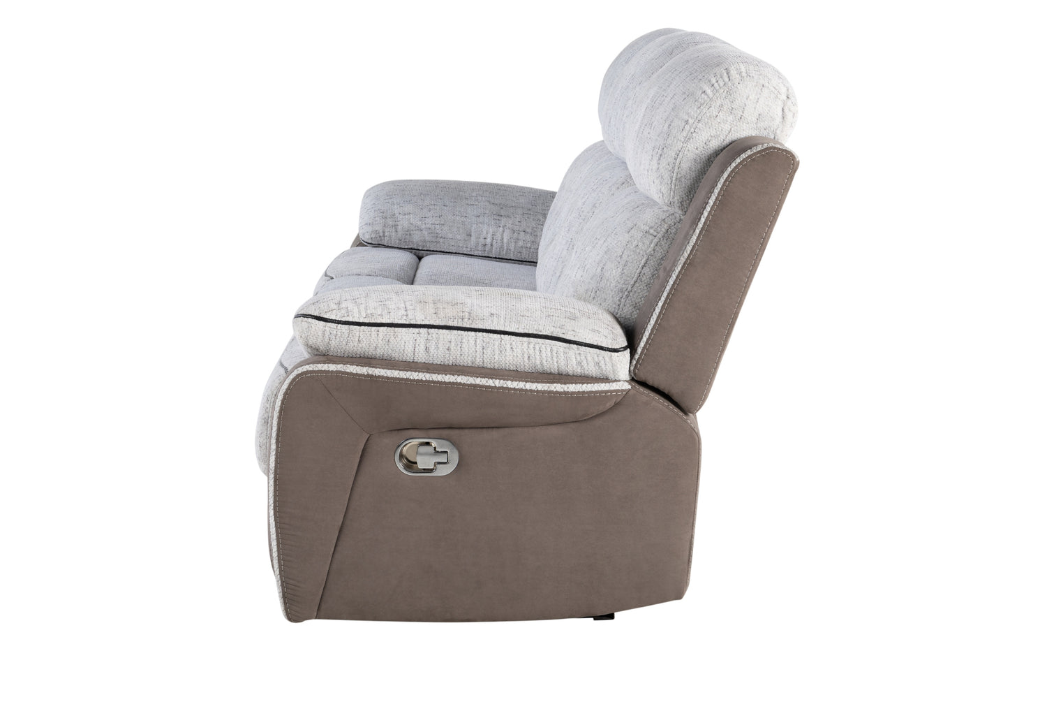U5050 Light Grey/Dark Grey 30 Reclining Sofa | Global Furniture USA