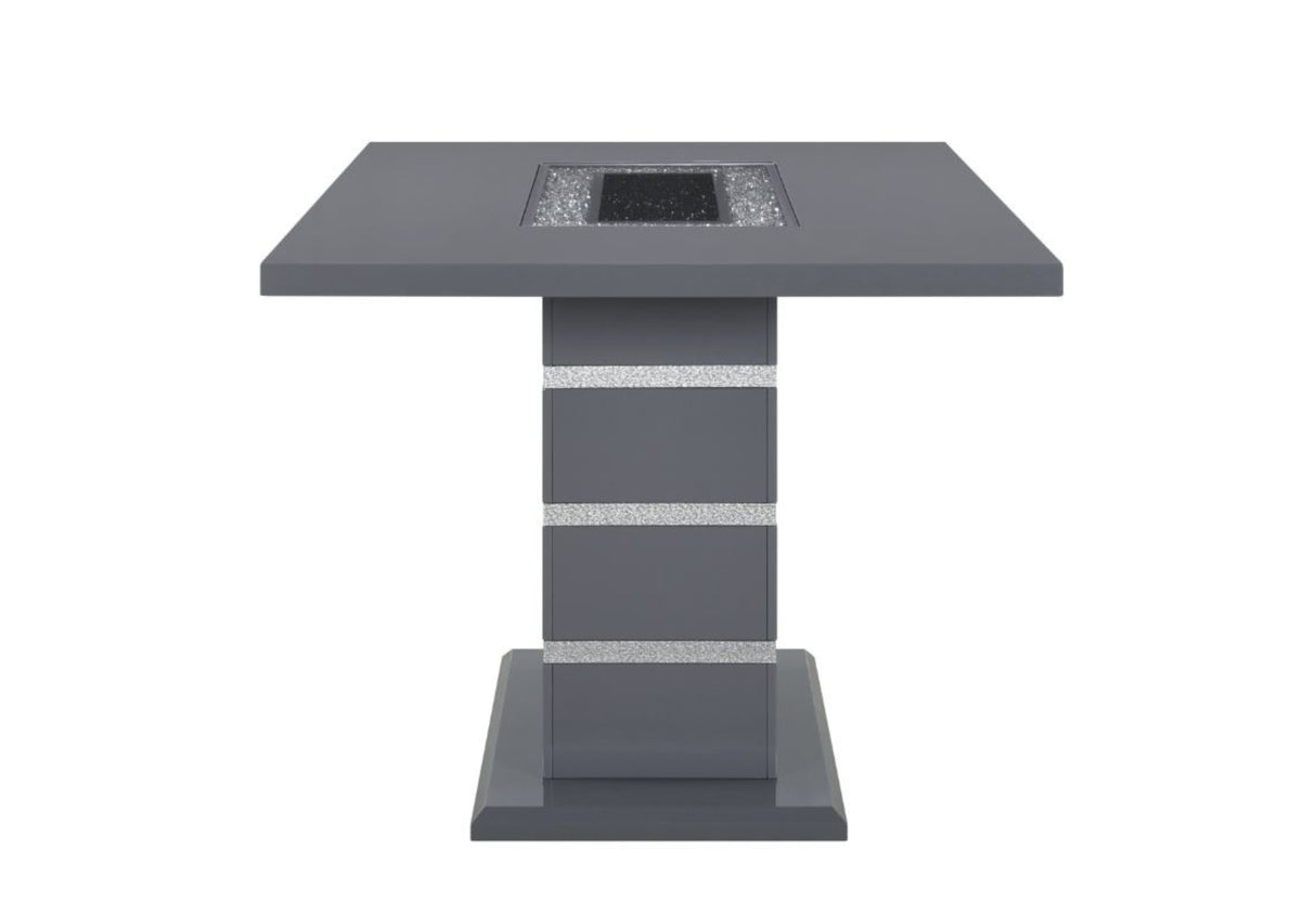 Monaco Dark Grey Rectangular Bar Table - Home Elegance USA