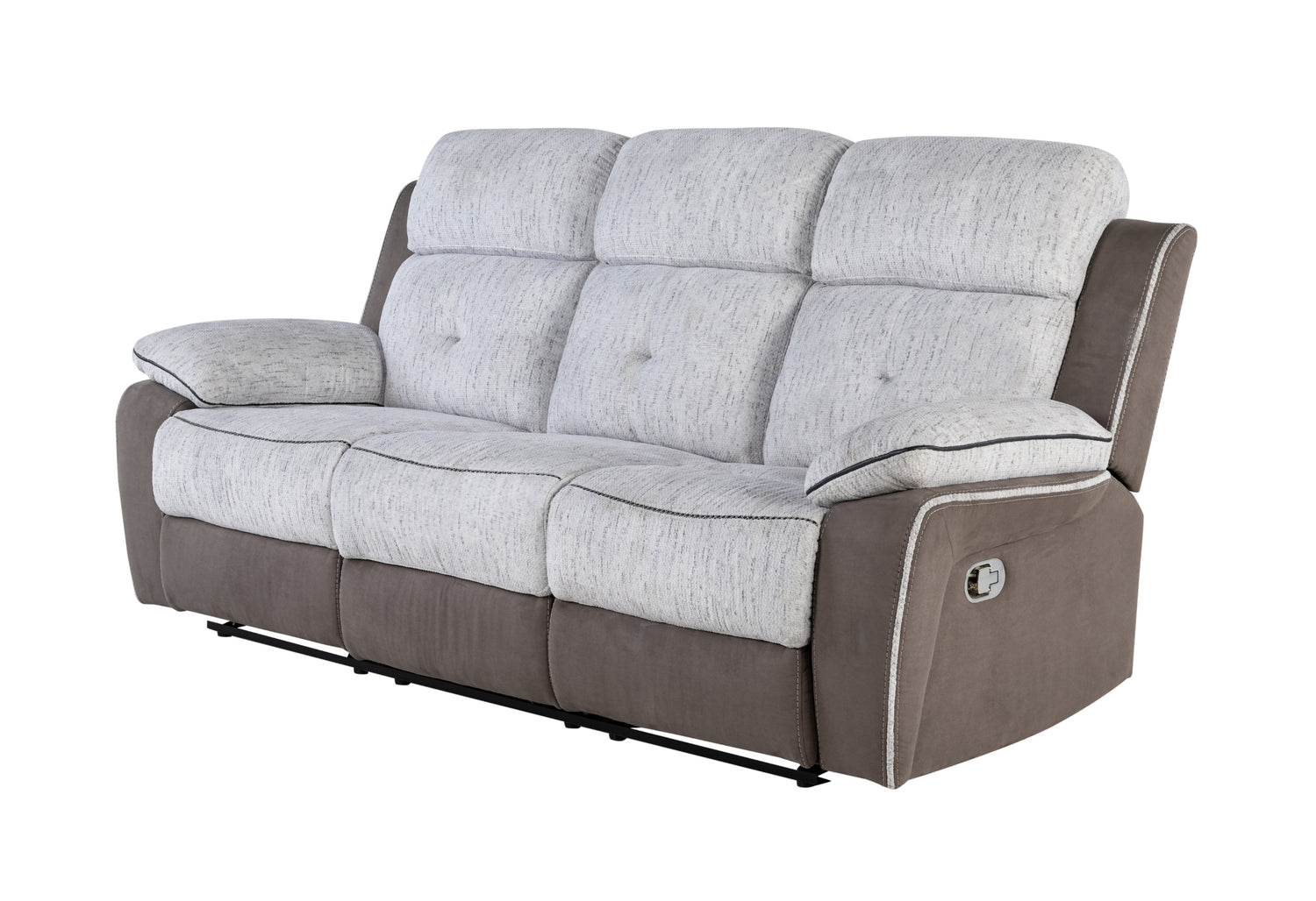 U5050 Light Grey/Dark Grey 30 Reclining Sofa | Global Furniture USA