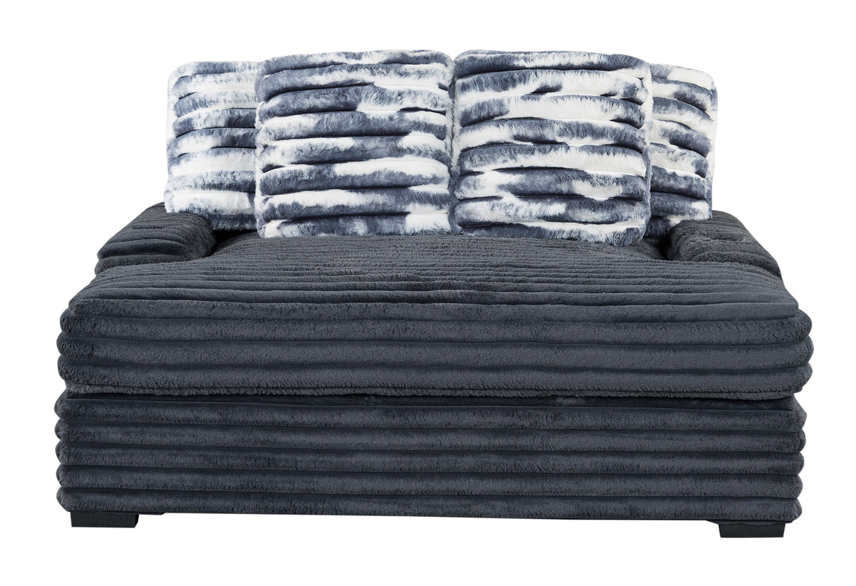 U8291 Grey Lounger Sofa With Usb