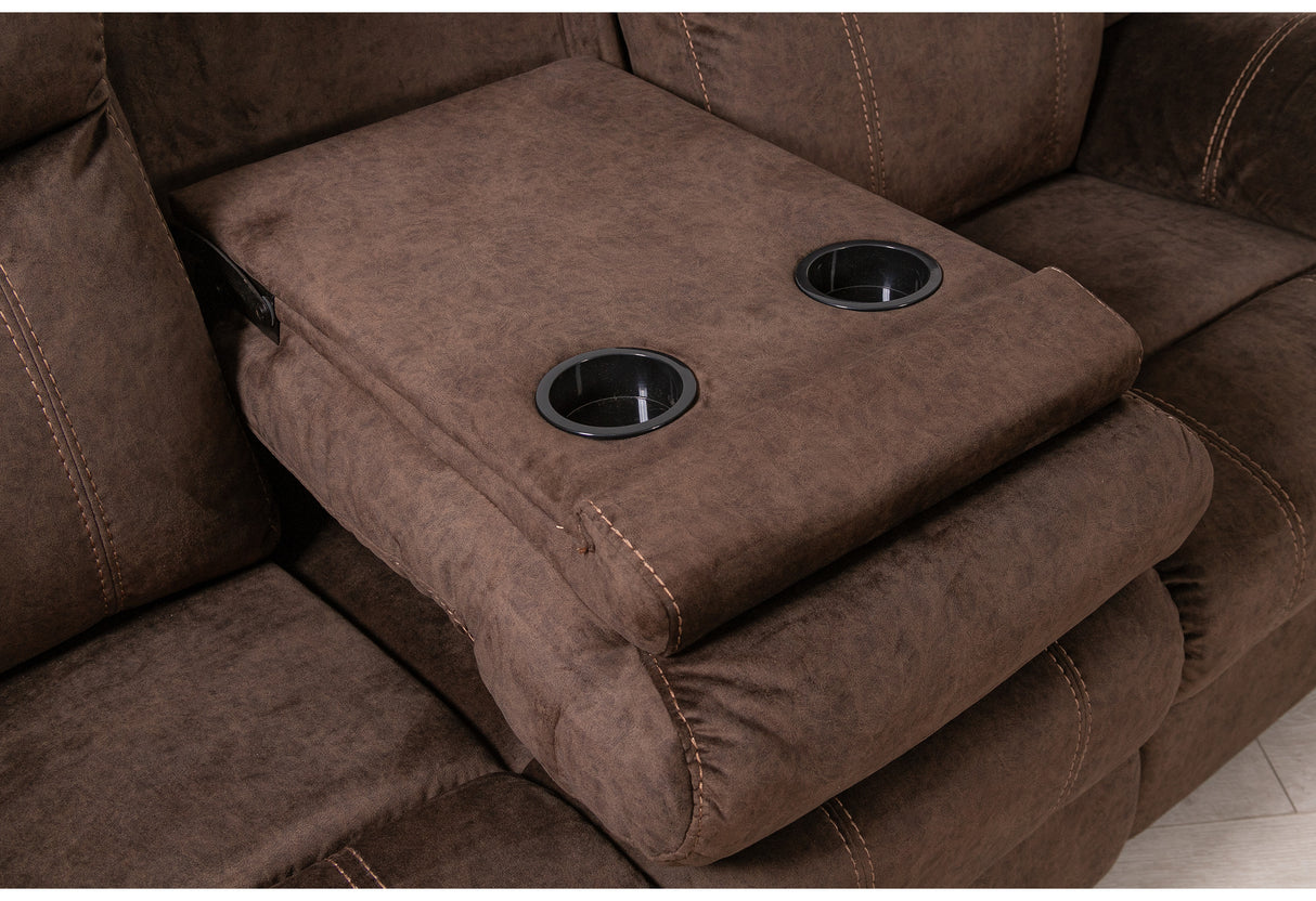 U7303 Domino Coffee Reclining Sofa | Global Furniture USA
