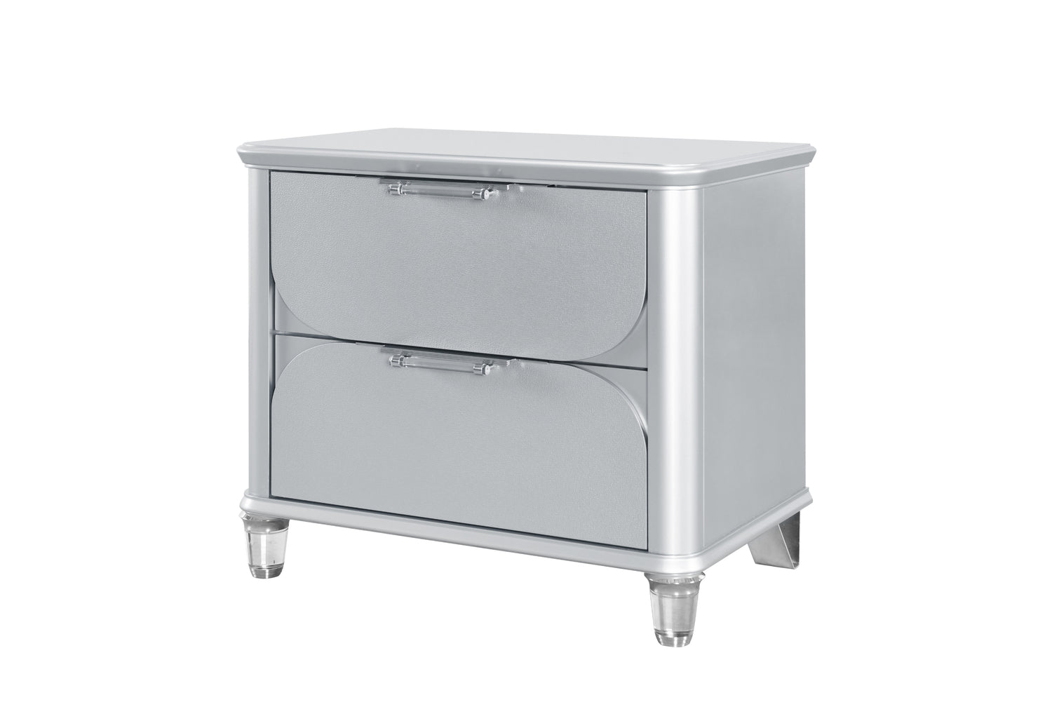 Lando Silver Nightstand | Global Furniture USA - Home Elegance USA