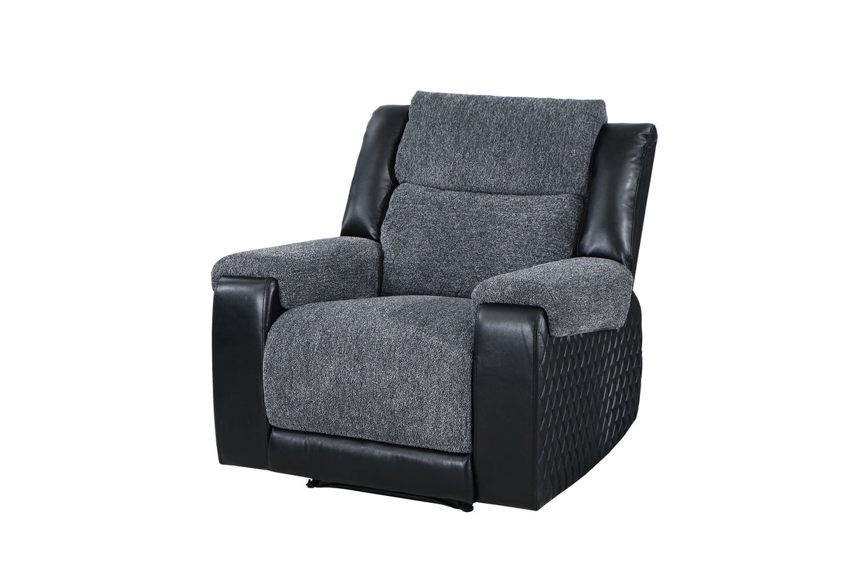 U5914 Grey/Black Recliner | Global Furniture USA