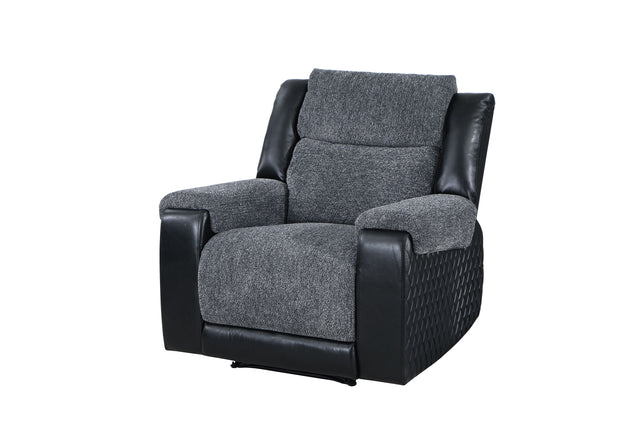 U5914 Grey/Black Recliner | Global Furniture USA