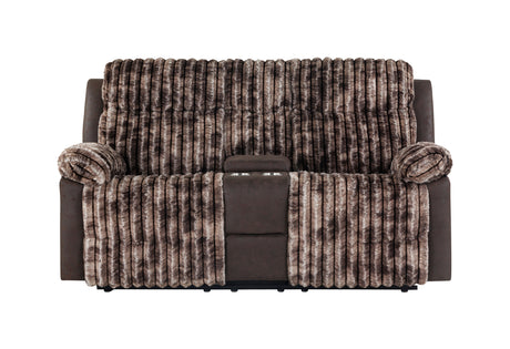 U6028 Brown Console Reclining Loveseat | Global Furniture USA