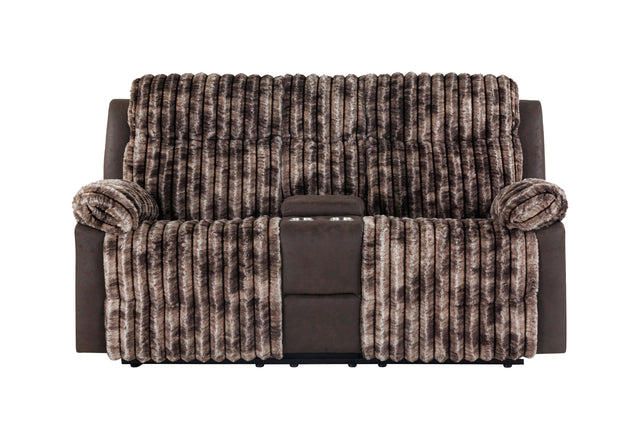 U6028 Brown Console Reclining Loveseat | Global Furniture USA