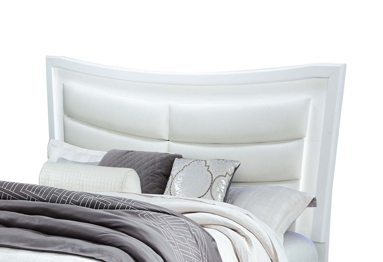 Collete White Queen Bed | Global - Home Elegance USA