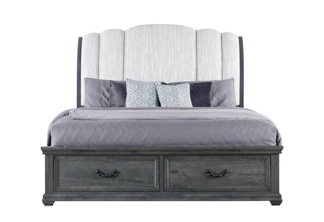 Rowan Grey Storage King Bed | Global