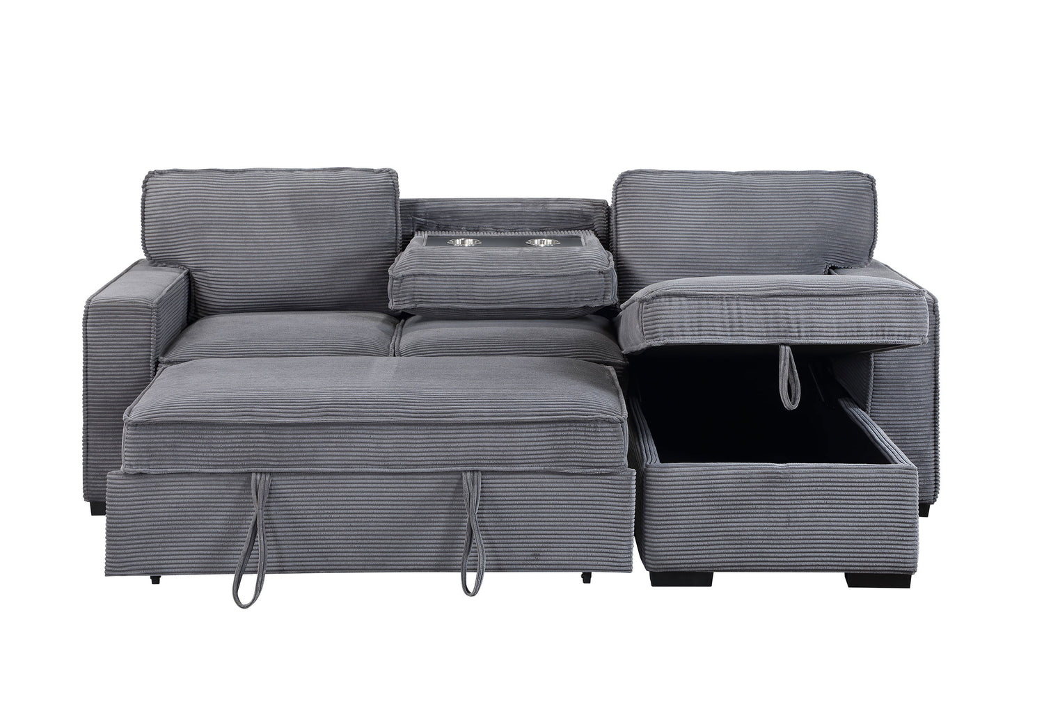 U0203 Light Grey Reversible Sofa Bed | Global Furniture USA