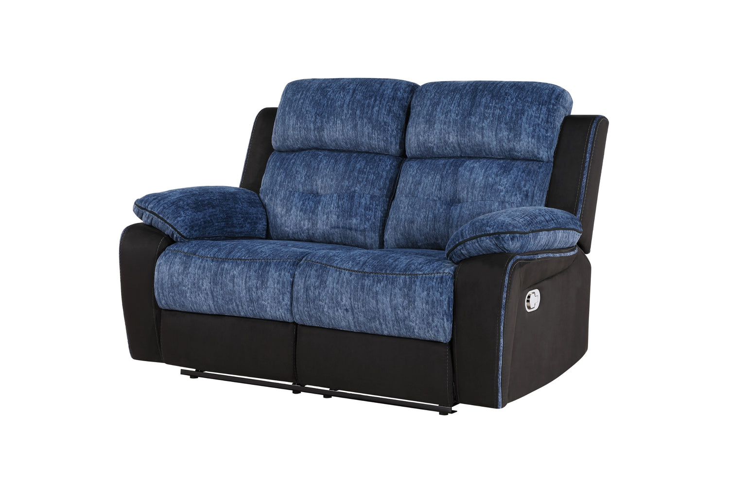 U5050 Grey/Black Welt Reclining Loveseat | Global Furniture USA - Home Elegance USA
