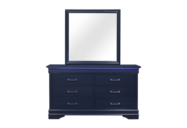 Charlie Blue Dresser With Led