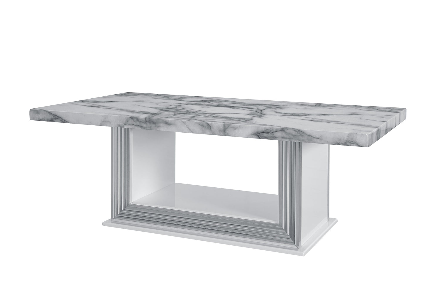 Ylime White Marble Coffee Table | Global Furniture USA