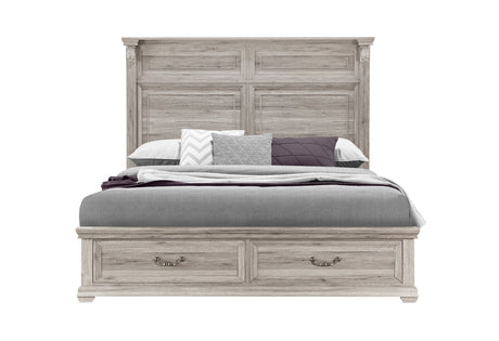 Tatum Natural King Bed With Storage | Global