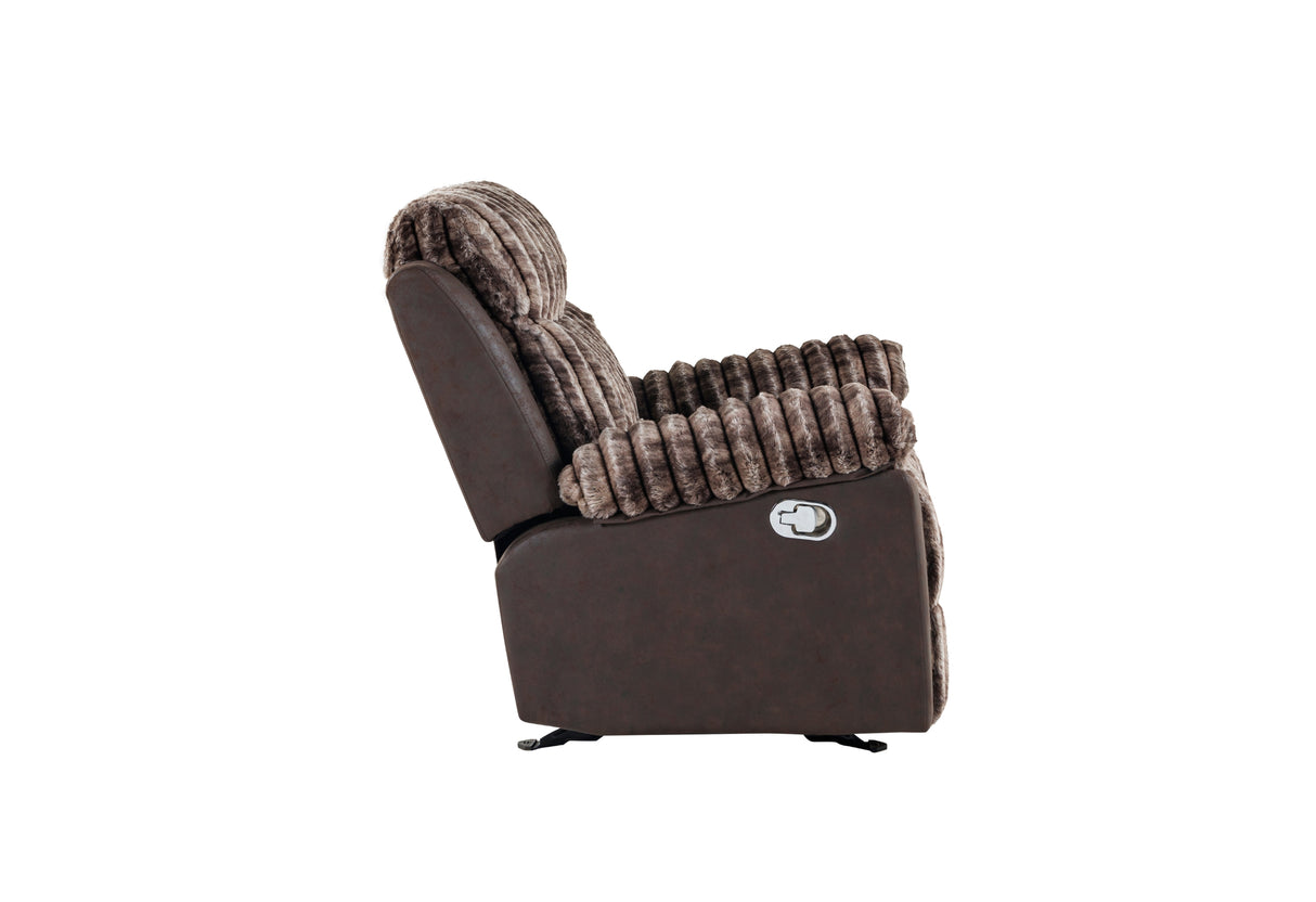 U6028 Brown Glider Recliner | Global Furniture USA