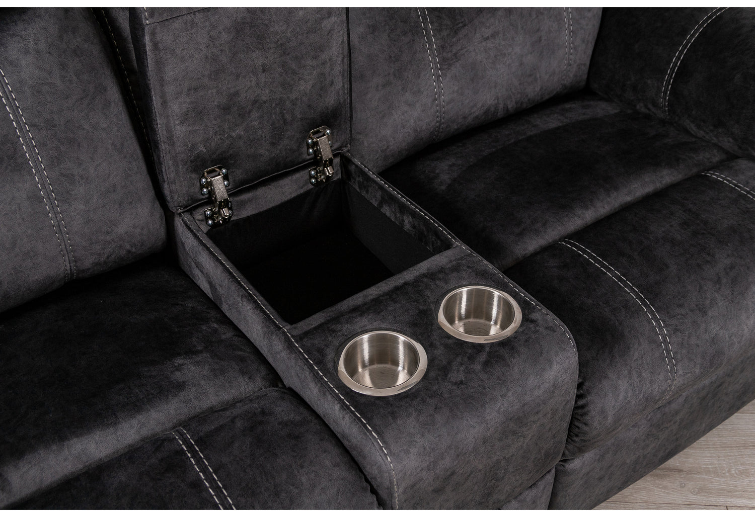 U7303 Domino Granite Console Reclining Loveseat | Global Furniture USA