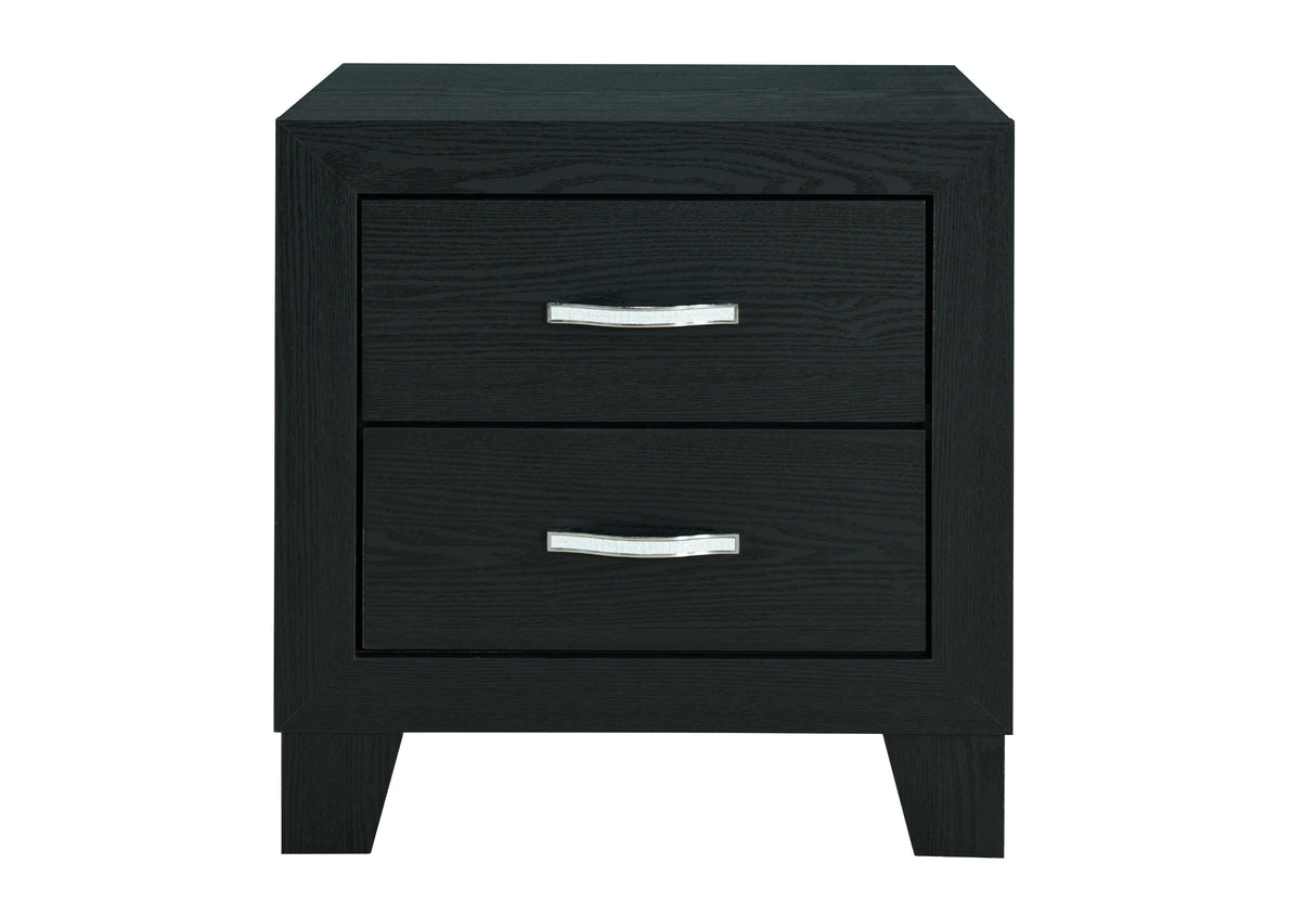 Reid Black Nightstand | Global Furniture USA