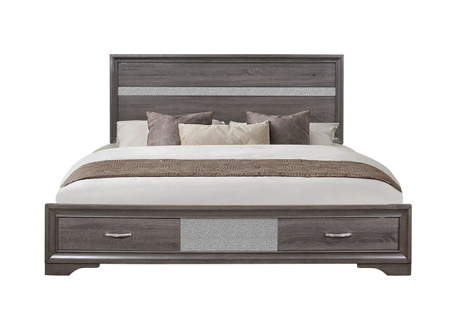 Seville Grey Queen Bed | Global