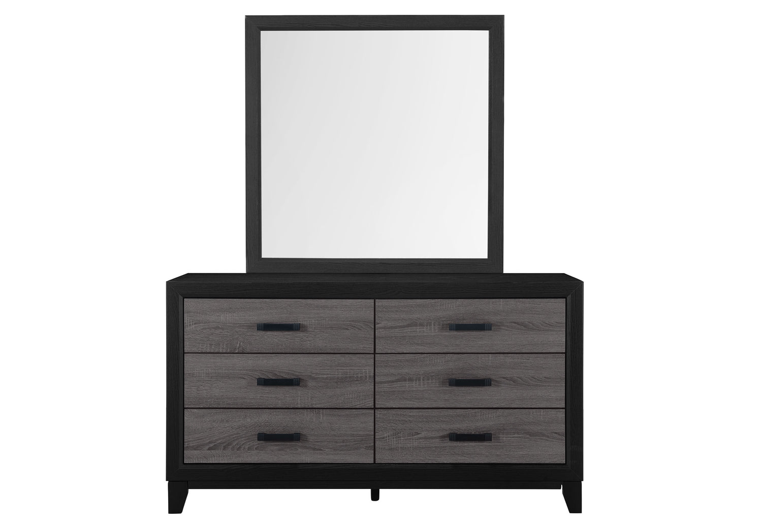 Lisbon Grey And Black Dresser - Home Elegance USA