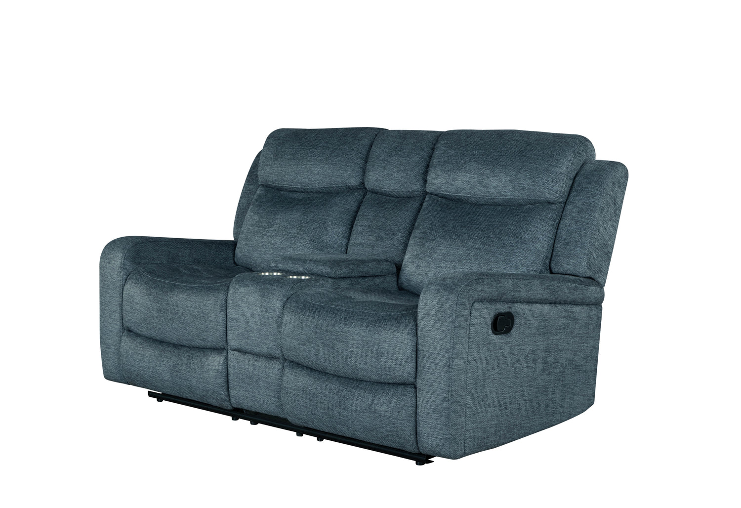 U6024 Dark Grey 9 Console Reclining Loveseat | Global Furniture USA
