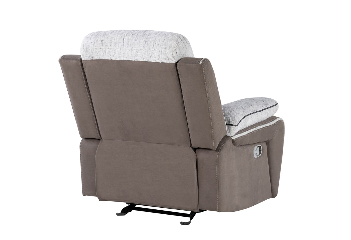 U5050 Light Grey/Dark Grey 30 Glider Recliner | Global Furniture USA