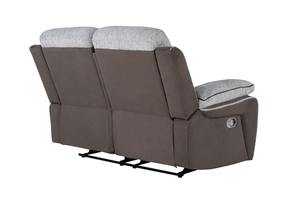 U5050 Light Grey/Dark Grey 30 Reclining Loveseat | Global Furniture USA