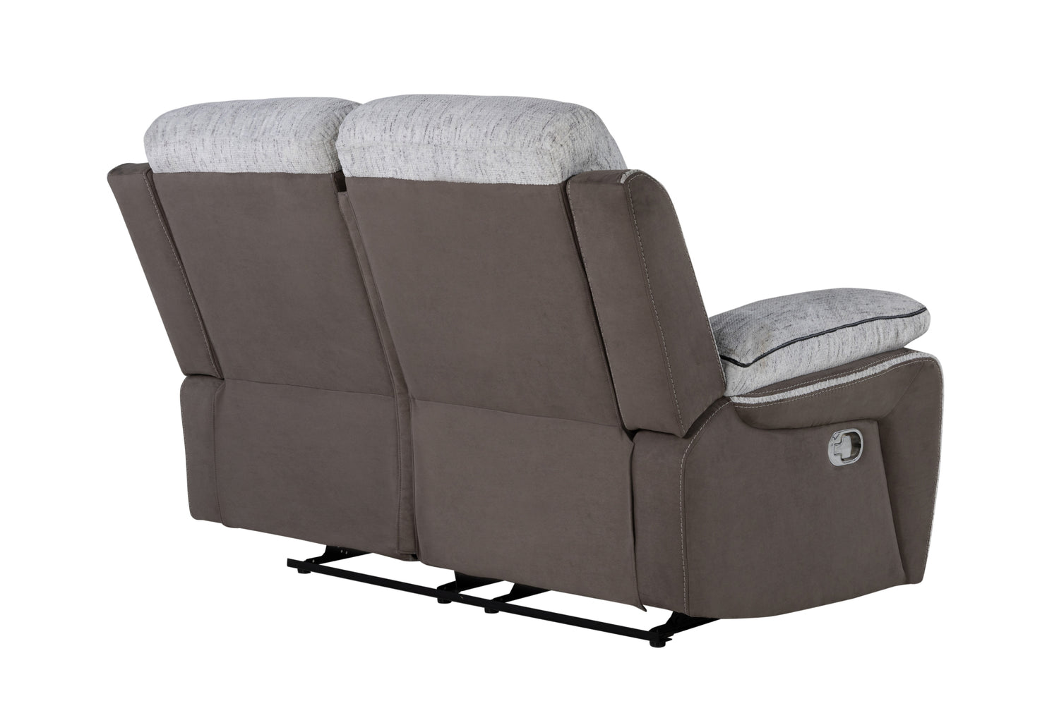 U5050 Light Grey/Dark Grey 30 Reclining Loveseat | Global Furniture USA