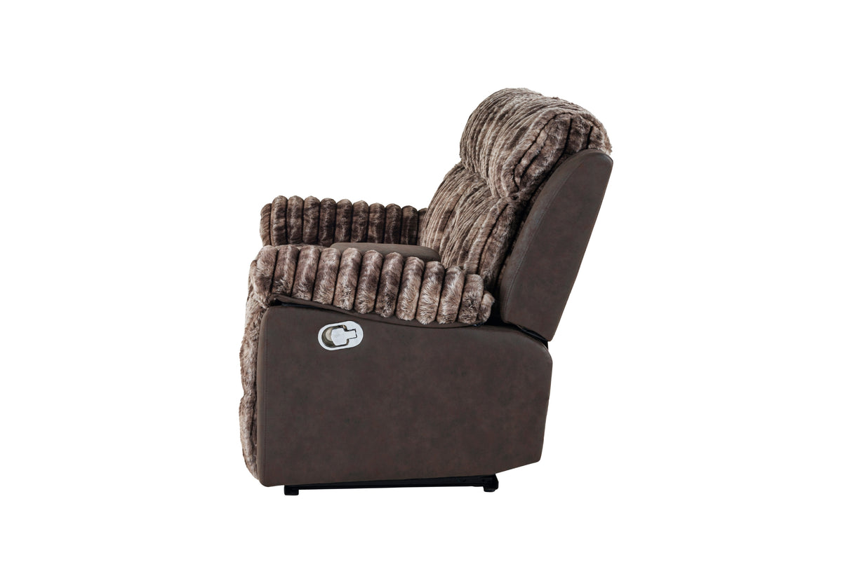 U6028 Brown Console Reclining Loveseat | Global Furniture USA