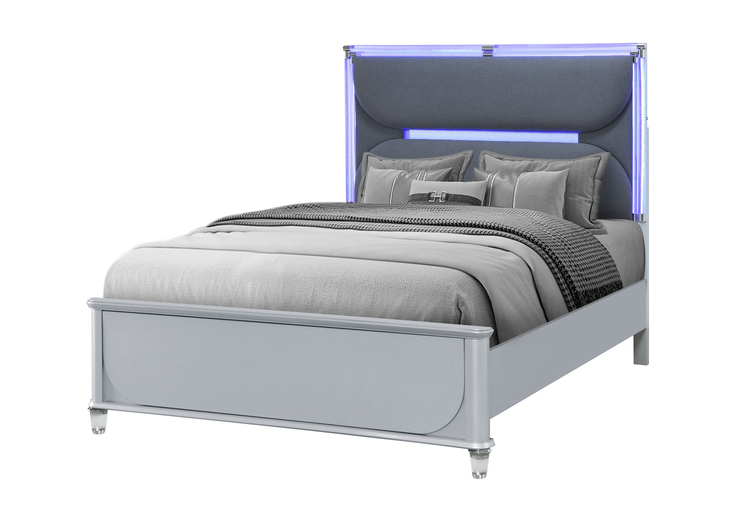 Lando Silver Queen Bed | Global - Home Elegance USA