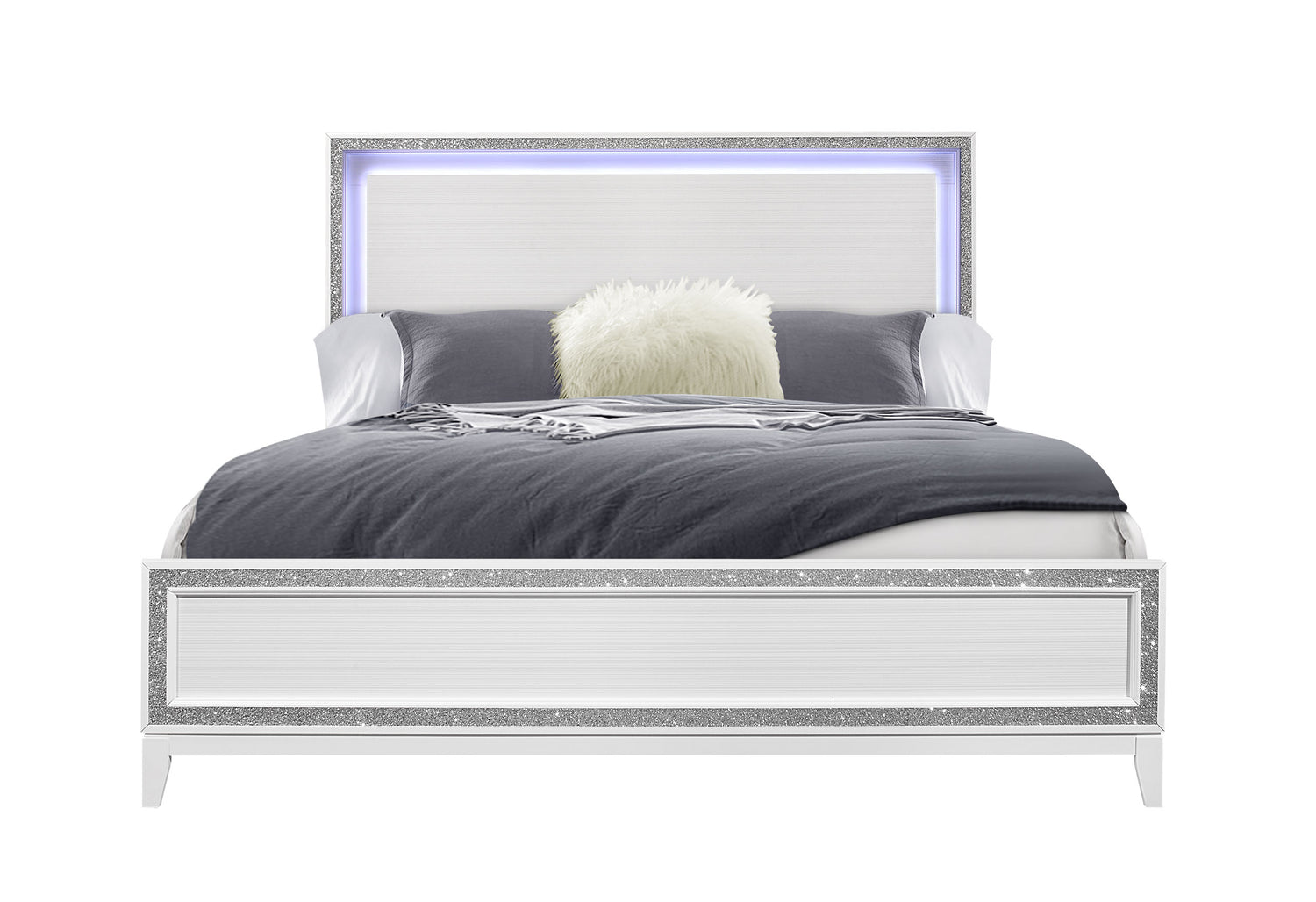 Lily White King Bed | Global - Home Elegance USA