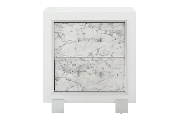 Santorini White Nightstand | Global Furniture USA