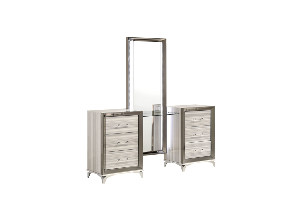 Zambrano White Vanity | Global Furniture USA