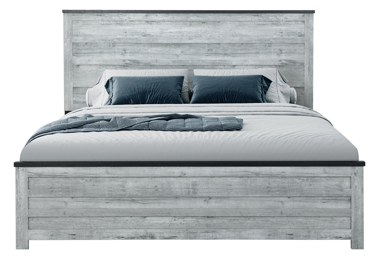 Ozark Grey Wash Queen Bed | Global - Home Elegance USA