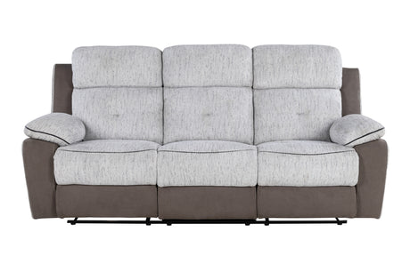 U5050 Light Grey/Dark Grey 30 Reclining Sofa | Global Furniture USA