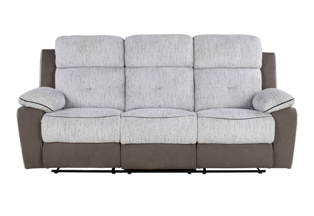 U5050 Light Grey/Dark Grey 30 Reclining Sofa | Global Furniture USA