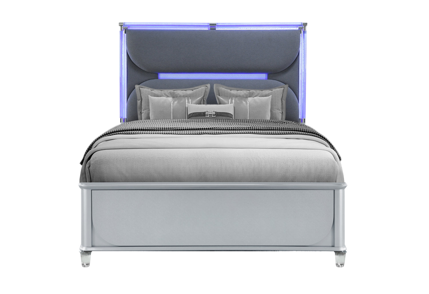 Lando Silver Queen Bed | Global - Home Elegance USA