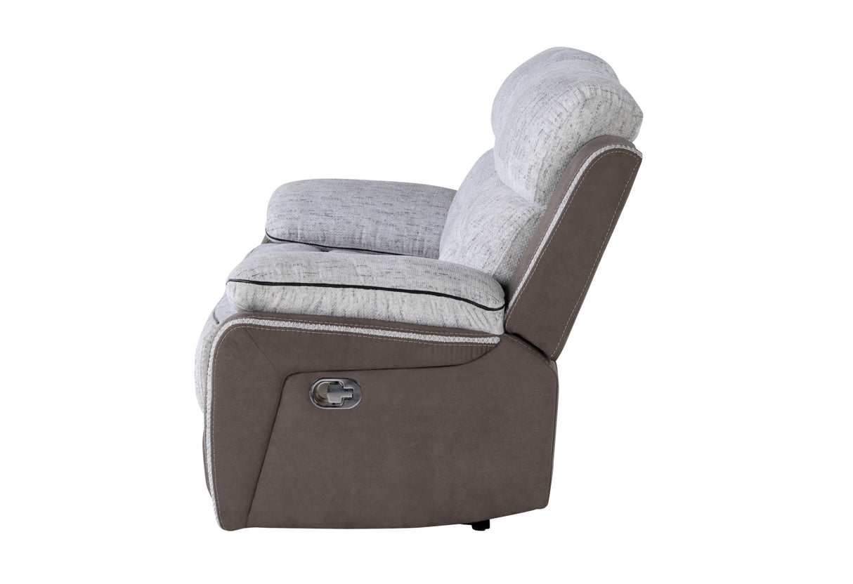 U5050 Light Grey/Dark Grey 30 Reclining Loveseat | Global Furniture USA