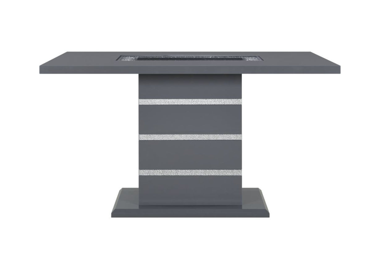 Monaco Dark Grey Rectangular Bar Table - Home Elegance USA